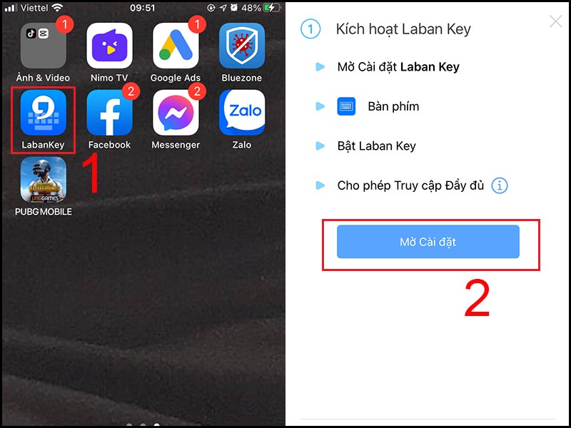 Truy cập ứng dụng Laban key